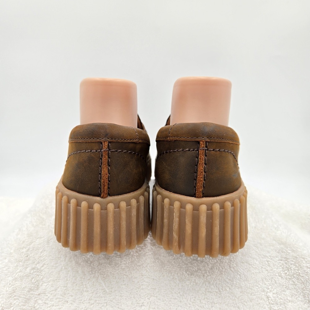 Clarks Torhill Penny Loafers Womens Size 7.5 Platform Ribbed Sole Slip On Shoes - Picture 8 of 13